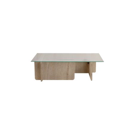 Stolik konferencyjny ESCAPE 105x65 cm beżowy/przezroczysty