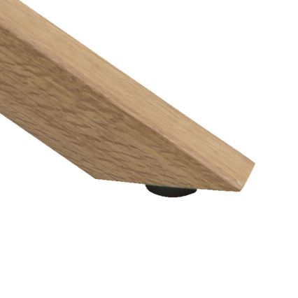 Stolik konferencyjny LUCA 82 cm przezroczysty/dąb