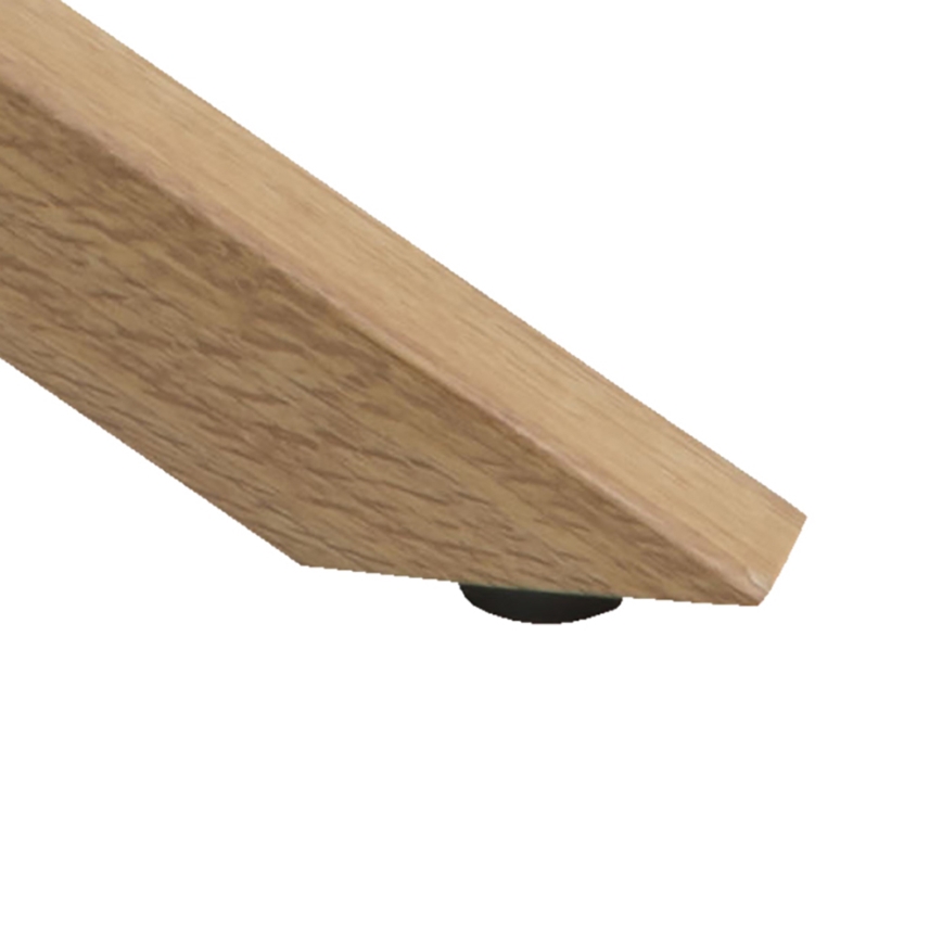 Stolik konferencyjny LUCA 82 cm przezroczysty/dąb