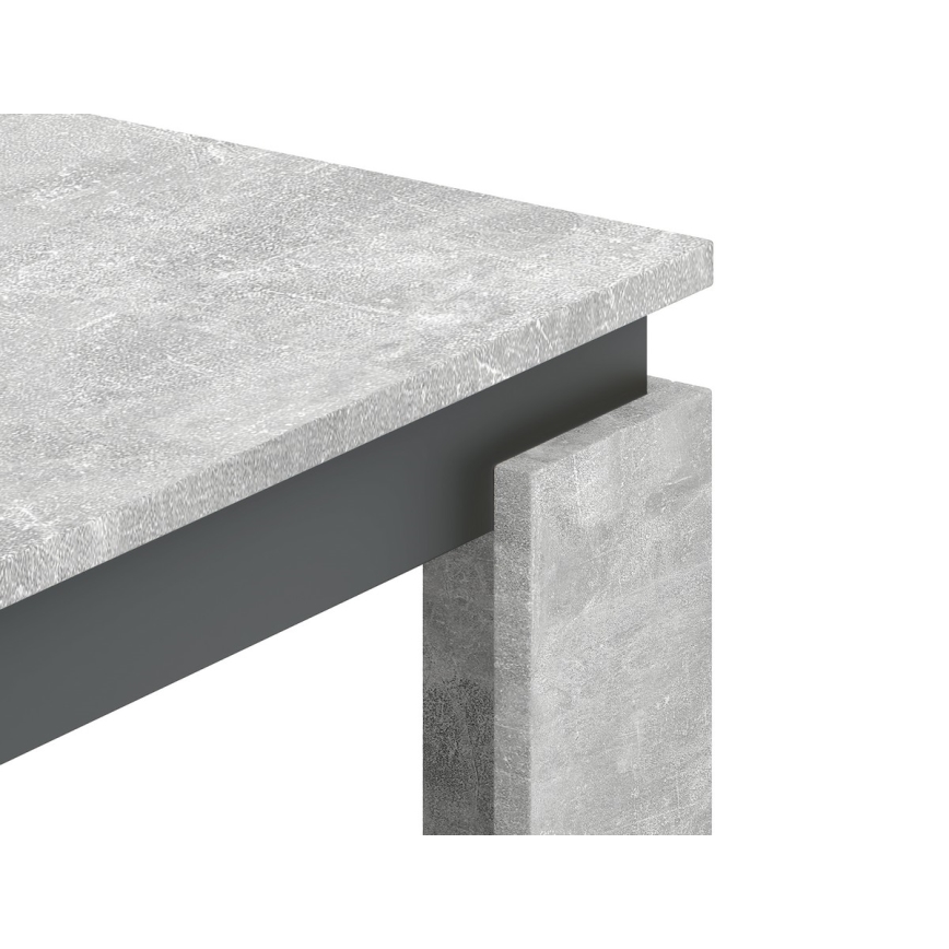 Stolik konferencyjny OLAF szary beton/antracyt