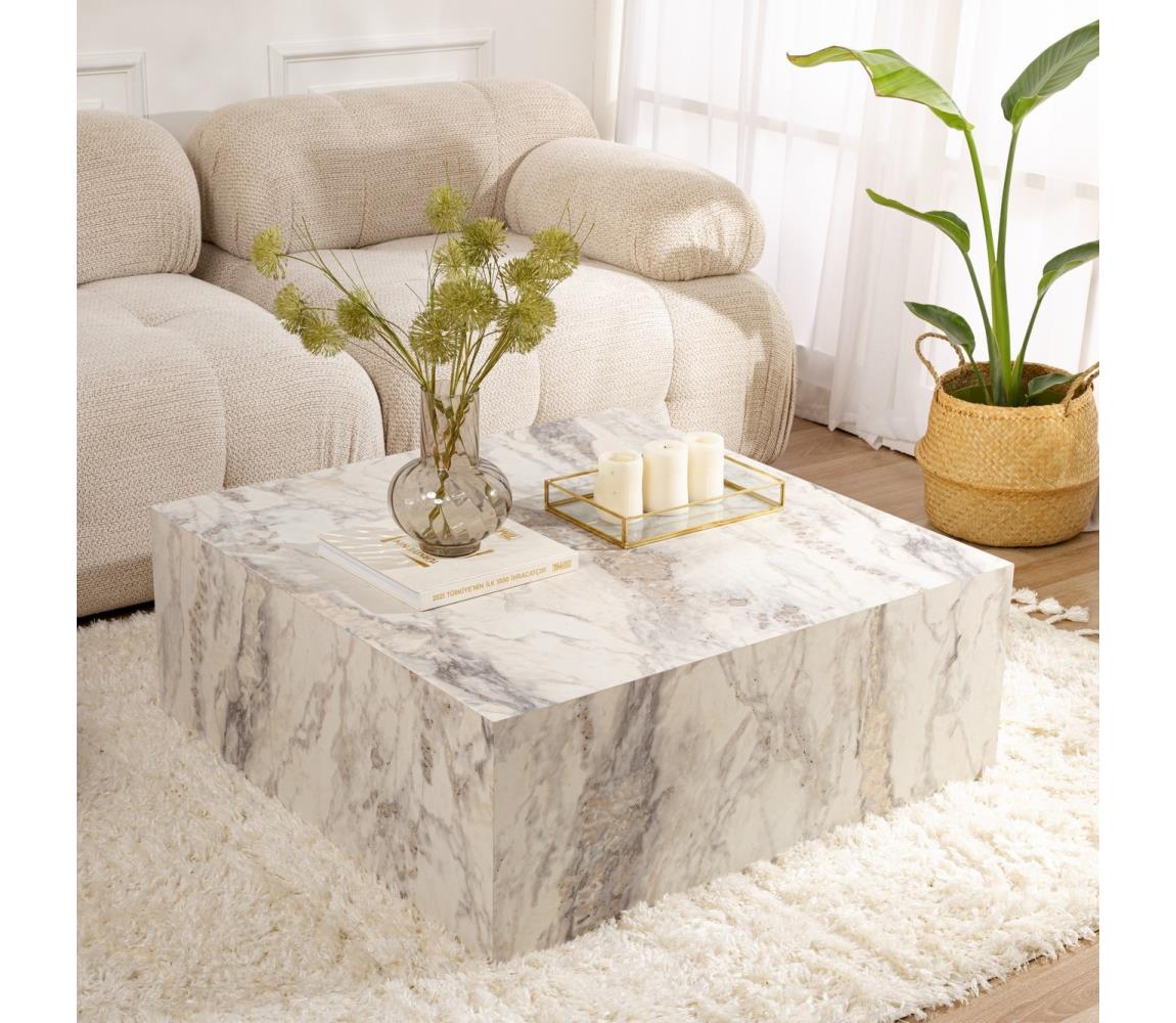 Stolik konferencyjny PRIZMA 90x90 cm marmurowy