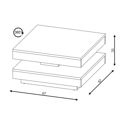 Stolik konferencyjny TIMO biały/szary beton