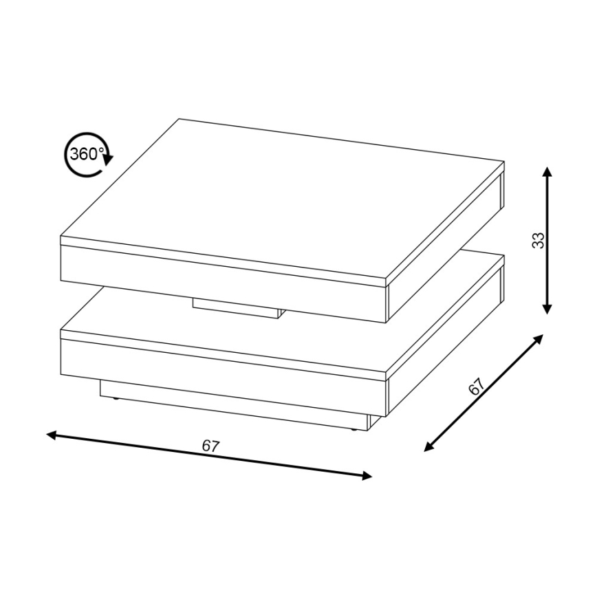 Stolik konferencyjny TIMO biały/szary beton