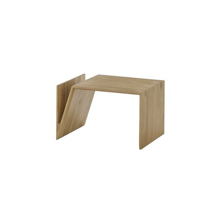 Stolik kawowy PRISM 60x40 cm z regulacją ustawienia (pionowo/poziomo), dąb