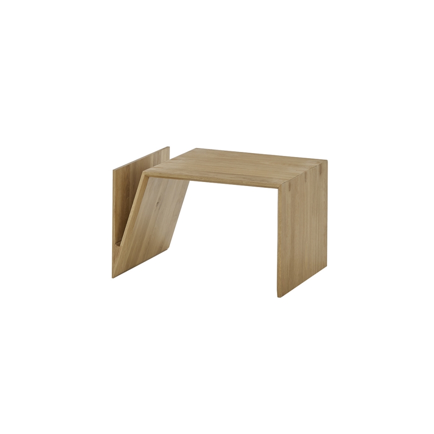 Stolik kawowy PRISM 60x40 cm z regulacją ustawienia (pionowo/poziomo), dąb