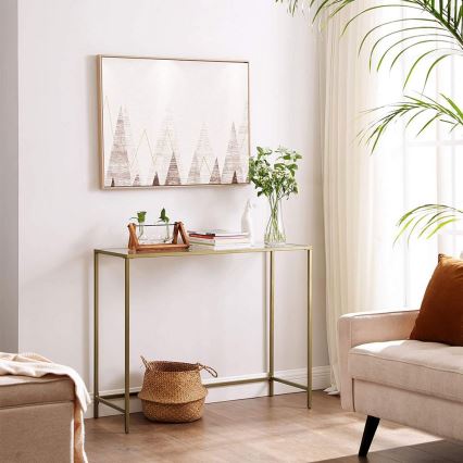 Stolik konsolowy CIREL złoty