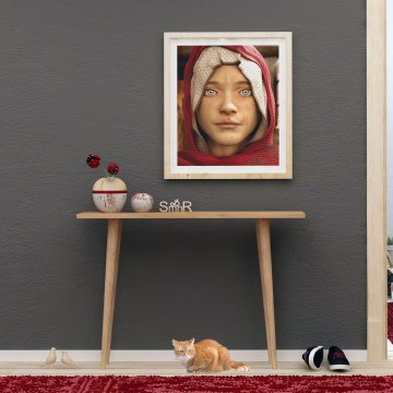 Stolik konsolowy DESIDERO 74x100 cm brązowy