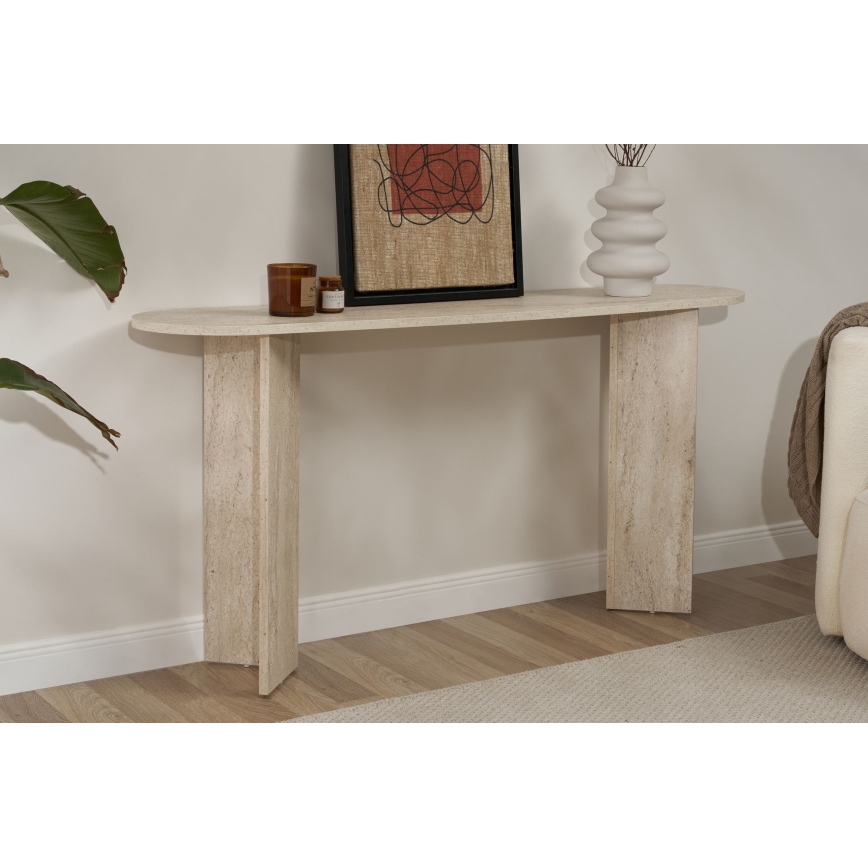 Stolik konsolowy MESA 150x35 cm trawertyn