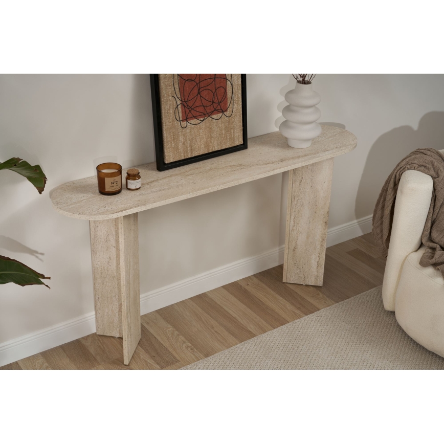 Stolik konsolowy MESA 150x35 cm trawertyn