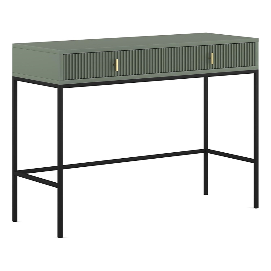Stolik konsolowy SUE zielony/czarny