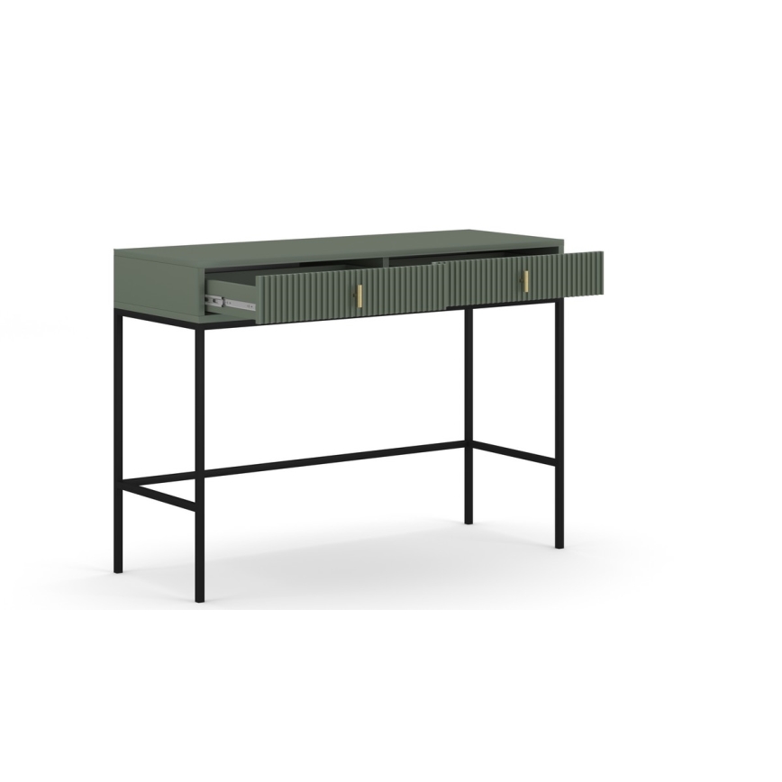 Stolik konsolowy SUE zielony/czarny