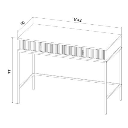 Stolik konsolowy SUE zielony/czarny