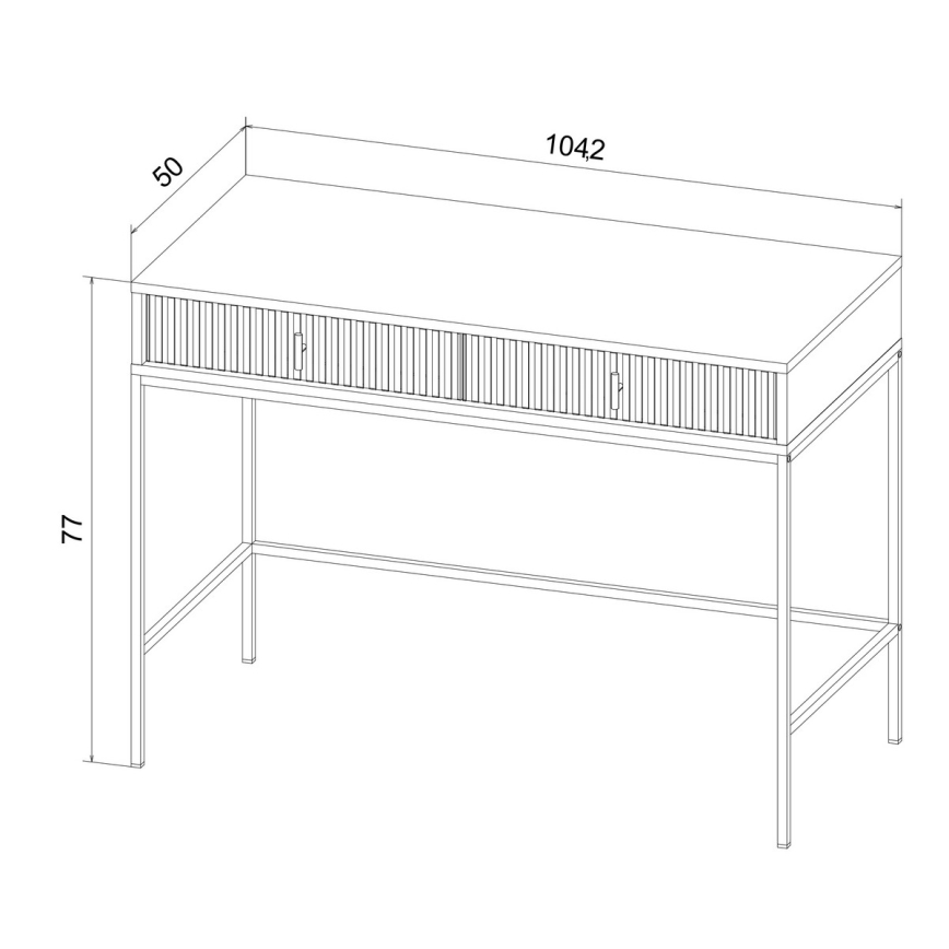 Stolik konsolowy SUE zielony/czarny