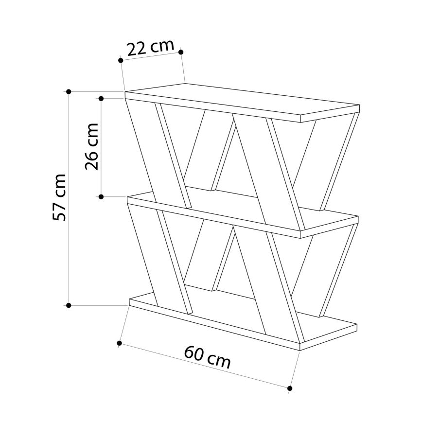 Stolik LAZENA 57x60 cm antracyt