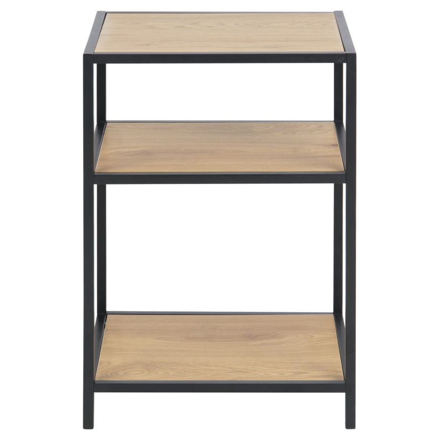 Stolik nocny SARON dąb/czarny