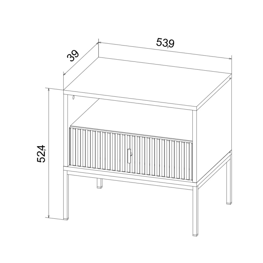 Stolik nocny SUE czarny