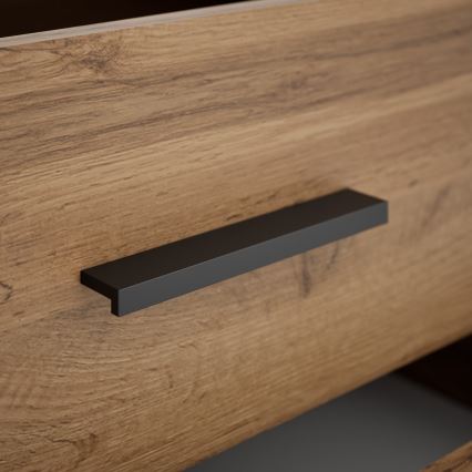 Stolik nocny TOD dąb craft/czarny