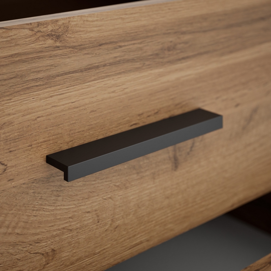 Stolik nocny TOD dąb craft/czarny