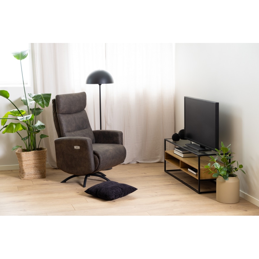 Stolik pod telewizor ZEIN dąb/czarny