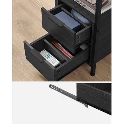 Stolik pomocniczy z wbudowanymi gniazdkami i portami USB ROD czarny