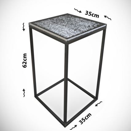 Stolik PURE 62x35 cm biały/czarny