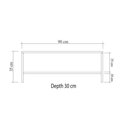 Stolik RTV 45x90 cm brązowy