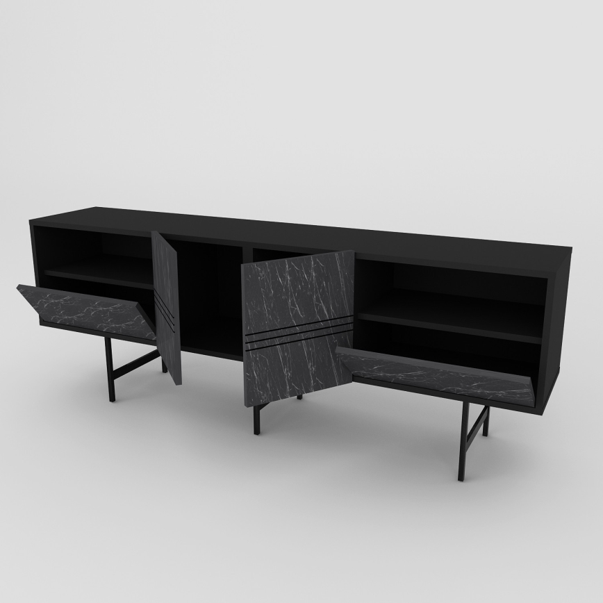 Stolik RTV DERIN 65x180 cm czarny