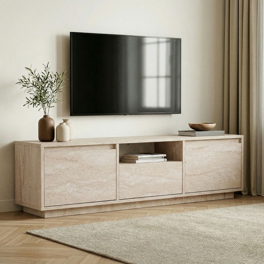 Stolik RTV KREDE 160x30 cm beżowy