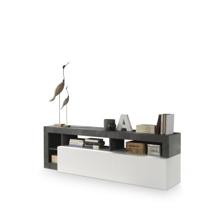 Stolik RTV LENOR biały/antracyt