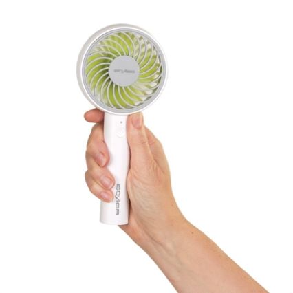 Stylies - Ładowalny ręczny wentylator LACERTA 4W/5V 2500 mAh biały