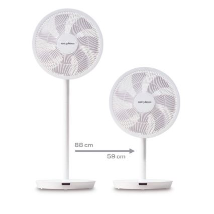 Stylies - Wentylator stojący ANTILA 25W/230V, śr. 40 cm, biały + pilot