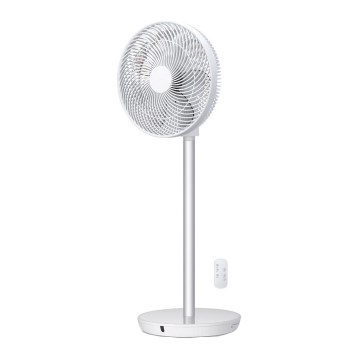 Stylies - Wentylator stojący TUKAN 25W/230V 60 cm biały + z pilotem