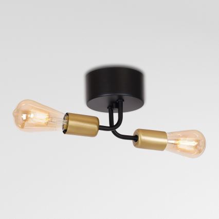 Surface-mounted żyrandol BRENDA 2xE27/60W/230V czarny/złoty