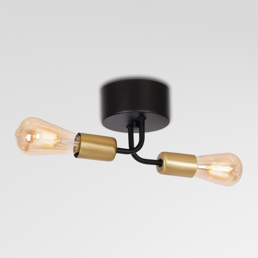 Surface-mounted żyrandol BRENDA 2xE27/60W/230V czarny/złoty
