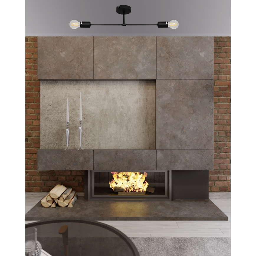 Surface-mounted żyrandol CAMBRIDGE 2xE27/15W/230V czarny