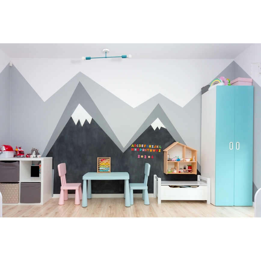 Surface-mounted żyrandol CAMBRIDGE 2xE27/15W/230V niebieski