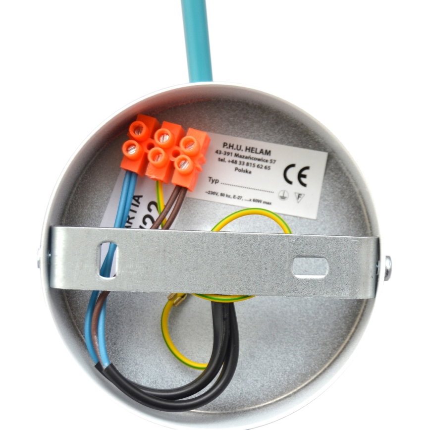 Surface-mounted żyrandol CAMBRIDGE 2xE27/15W/230V niebieski