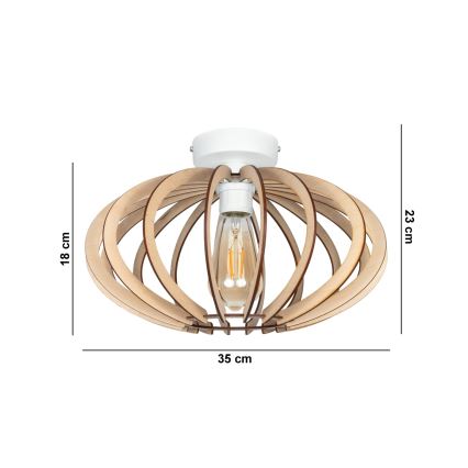 Surface-mounted żyrandol EARTH 1xE27/60W/230V biały/beżowy