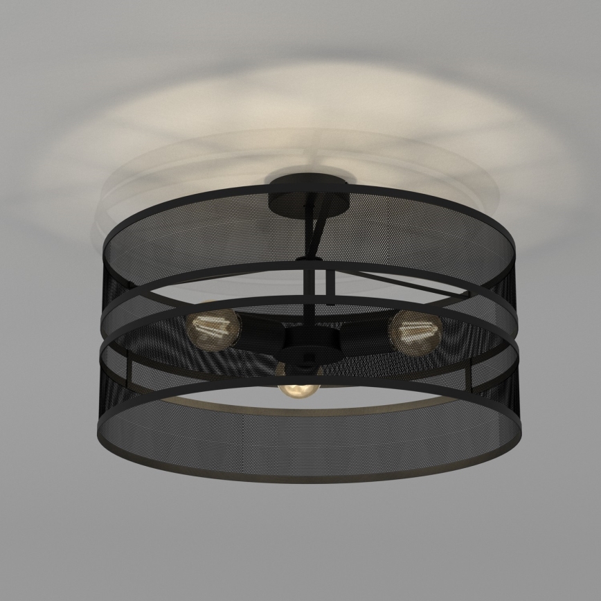 Surface-mounted żyrandol GLUM 3xE27/60W/230V czarny