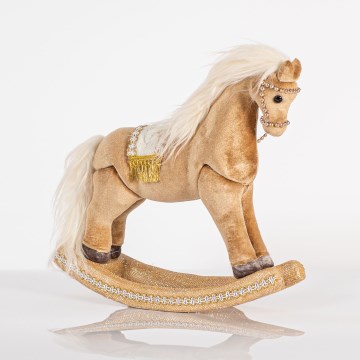 Świąteczna dekoracja 31 cm konik na biegunach