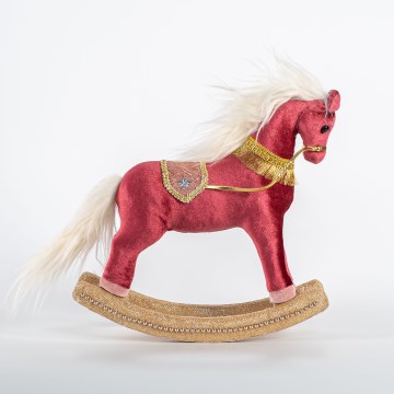 Świąteczna dekoracja 31 cm konik na biegunach