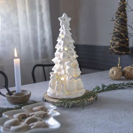 Świąteczna dekoracja LED/2xAA ciepłe białe światło choinka