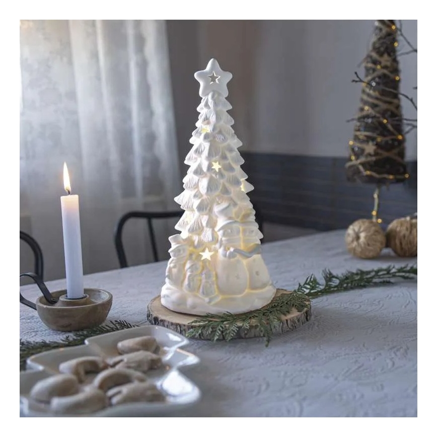 Świąteczna dekoracja LED/2xAA ciepłe białe światło choinka