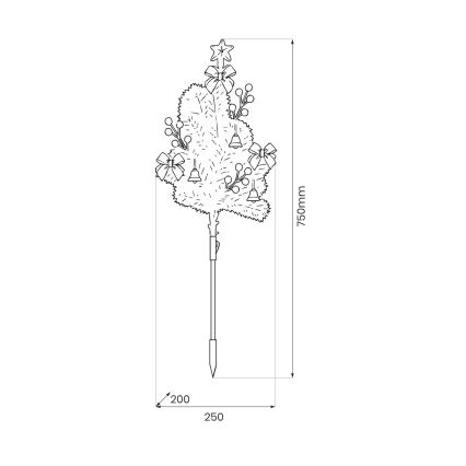 Świąteczna dekoracja LED 75 cm, 1W/230V, IP44, biała