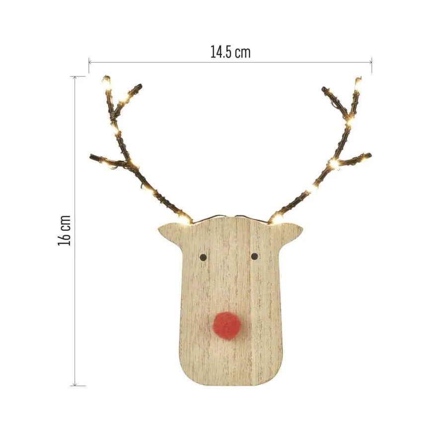 Świąteczna dekoracja LED 8xLED/2xAAA – renifer