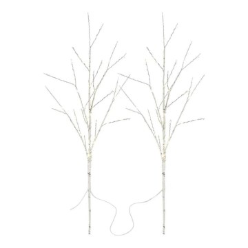 Świąteczna dekoracja LED do użytku zewnętrznego — 100 diod LED, zasilanie 3xAA, ciepłe białe światło, IP44