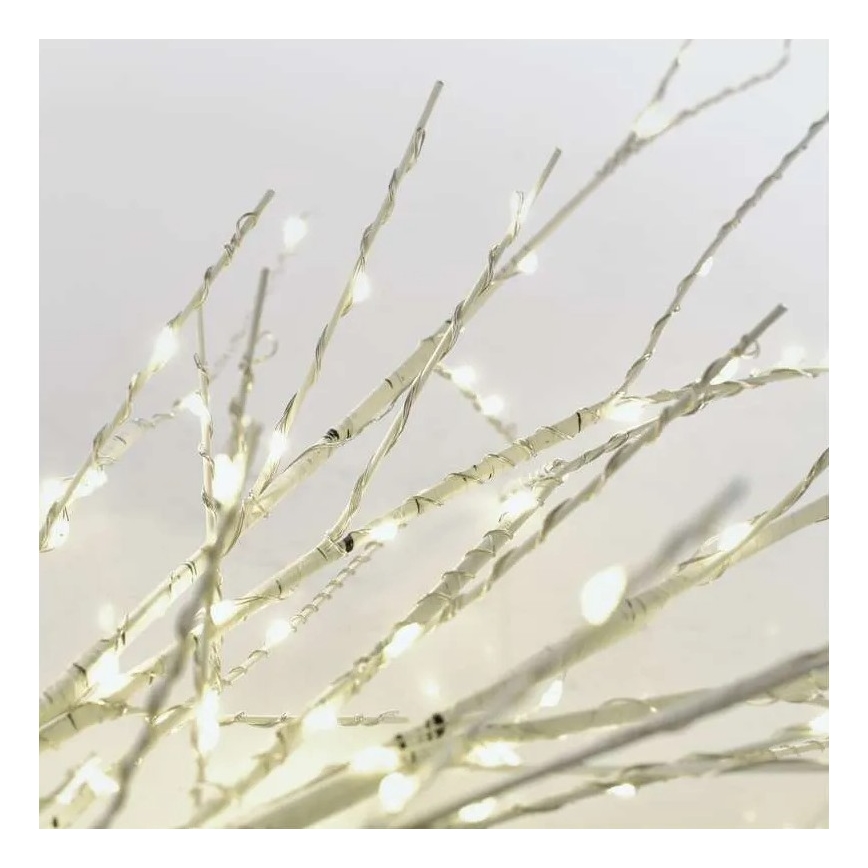 Świąteczna dekoracja LED do użytku zewnętrznego — 100 diod LED, zasilanie 3xAA, ciepłe białe światło, IP44