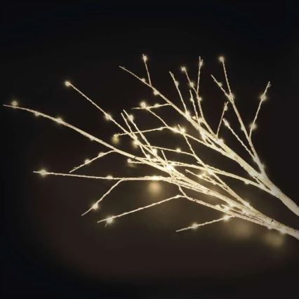 Świąteczna dekoracja LED do użytku zewnętrznego — 100 diod LED, zasilanie 3xAA, ciepłe białe światło, IP44