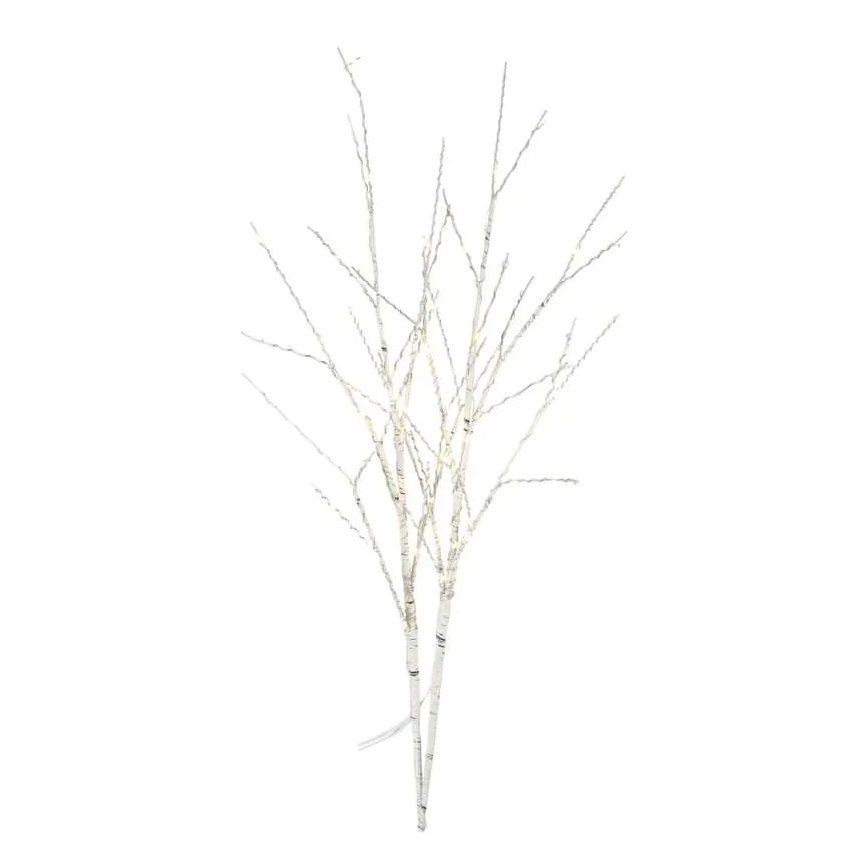 Świąteczna dekoracja LED do użytku zewnętrznego — 100 diod LED, zasilanie 3xAA, ciepłe białe światło, IP44