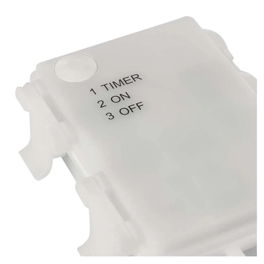 Świąteczna dekoracja LED do użytku zewnętrznego — 100 diod LED, zasilanie 3xAA, ciepłe białe światło, IP44